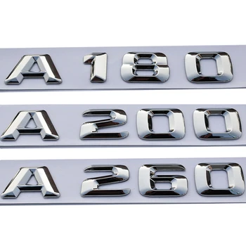3D ABS Эмблема Заднего Багажника Автомобиля Значок Логотип Для Mercedes A45 AMG A220 A250 A260 A160 A180 A200 W176 W177 Наклейки С Буквами Аксессуары