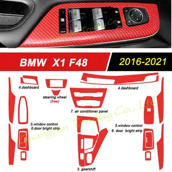 Автомобильные Аксессуары Neue 5D Наклейки Из Углеродного Волокна Для BMW X1 F48 2016 2021 Внутренняя Центральная Панель Управления Decoratendle|