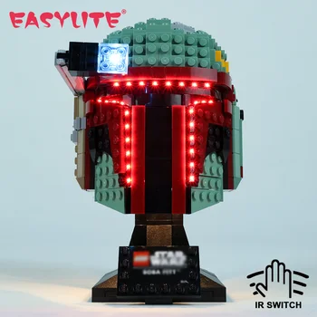Комплект светодиодных ламп EASYLITE для коллекционных строительных кирпичей шлема Бобы Фетта 75277