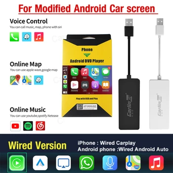 Проводной Carlinkit Apple Carplay Dongle Android Auto Carplay Smart Link USB Dongle Адаптер для Навигации Медиаплеер Mirrorlink