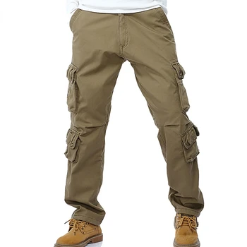 Мужские брюки в стиле милитари с несколькими карманами, брюки для спецодежды, осенние мужские повседневные свободные штаны для бега, спортивные штаны