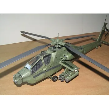 1: 33 Американский вертолет AH-64A Apache Longbow Скульптура животного Papercraft спальня Гостиная ручной работы Геометрическая модель оригами 