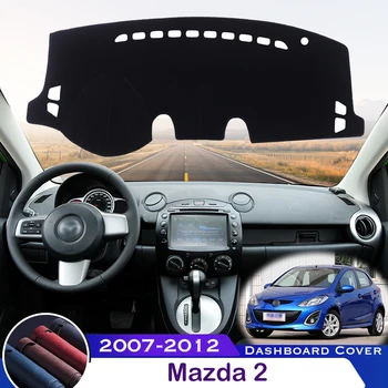 Для Mazda 2 Demio 2007-2012 DE Mazda2, крышка приборной панели автомобиля, Защитная накладка, приборная платформа, стол, защитный коврик, ковер для приборной панели