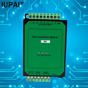 Модуль Ethernet 8AI с 8-полосным Аналоговым Входом Интерфейс RS485 RS232 MODBUS Протокол TCPIP Промышленный Контроллер