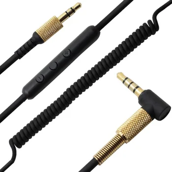 Удлинительный кабель 3,5 мм, сменный кабель для наушников с микрофоном, регулятор громкости для Marshall Major II Monitor MID