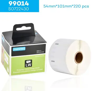 2x Термоэтикетка Dymo, штрих-код, Самоклеящаяся бумажная наклейка для этикеток, совместимая с Label Writer LW450 99014 101x54mm