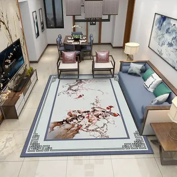 Традиционная китайская классическая винтажная пейзажная живопись в стиле гостиной Нескользящие коврики для спальни Декоративный ковер для гостиной