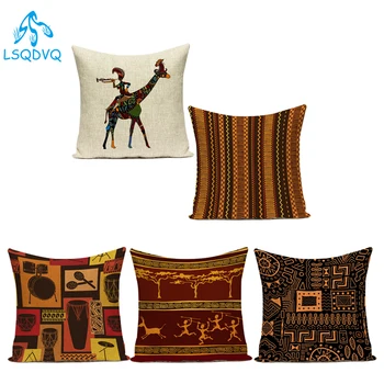 Декоративные наволочки для подушек в Африканском стиле Для женщин и девочек, Геометрическая подушка из полиэстера, Наволочка для дивана, дома, автомобиля