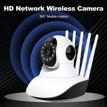 Беспроводная WIFI Камера 1080p Камера видеонаблюдения домашней безопасности Двухстороннее аудио 360 Градусное интеллектуальное автоматическое отслеживание Запись мониторинга ребенка