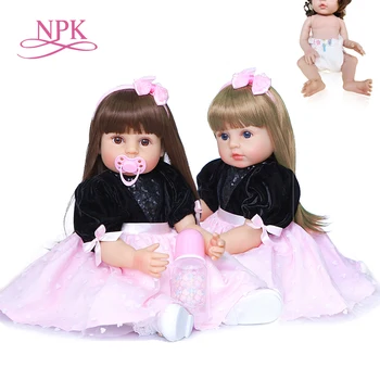 NPK 55 см новое поступление, оригинальная очень мягкая силиконовая кукла bebe для всего тела, возрожденная девочка-принцесса, кукла-младенец, водонепроницаемая игрушка для ванны
