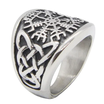 Кольцо Викинга из нержавеющей стали 316L, мужское кольцо с молотком Тора