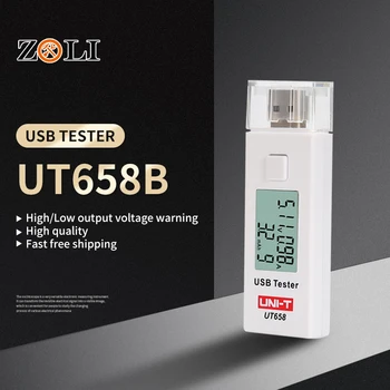 USB-тестер, детектор зарядки телефона, компьютера, Измеритель напряжения, тока, емкости, цифровой вольтметр постоянного тока UNI-T UT658/UT658B
