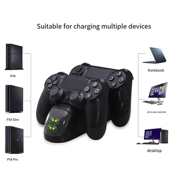 Для PS4/PS4 Slim/PS4 Pro Игровой Контроллер Геймпад Джойстик Крепление Для Док-станции Двойная Ручка USB Быстрая Зарядка Док-станция Подставка Зарядное Устройство
