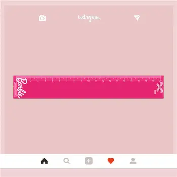20-сантиметровая розовая линейка для Барби, канцелярские принадлежности для студентов из аниме, Мультяшный детский офис, линейка для счета, акриловая шкала для рисования, инструменты для обучения