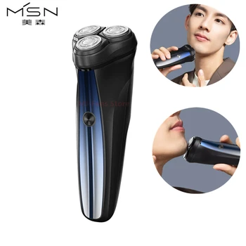 Мужская бритва Youpin MSN Electric Shaver M1, триммер для бороды, портативный бритвенный станок, 3D плавающее лезвие, моющееся, зарядка через USB
